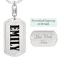 Emily v01 - Luxury Dog Tag Keychain
