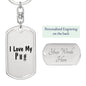Love My Pug - Luxury Dog Tag Keychain