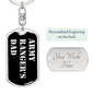 Army Ranger's Dad v2 - Luxury Dog Tag Keychain