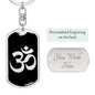 Om Symbol v2 - Luxury Dog Tag Keychain