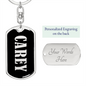 Carey v02 - Luxury Dog Tag Keychain