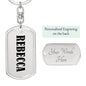 Rebecca v01 - Luxury Dog Tag Keychain