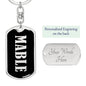 Mable v02 - Luxury Dog Tag Keychain