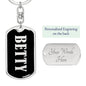Betty v02 - Luxury Dog Tag Keychain