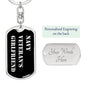 Navy Veteran's Girlfriend v2 - Luxury Dog Tag Keychain
