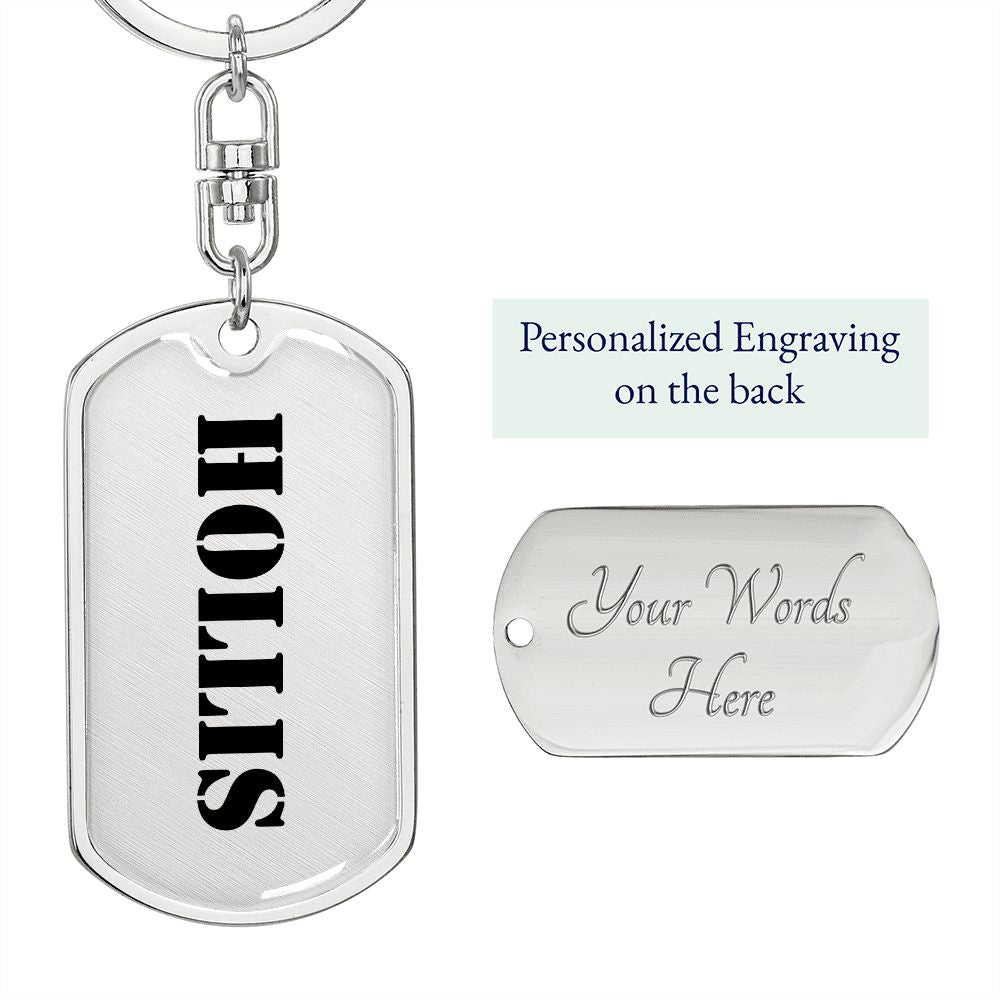Hollis - Luxury Dog Tag Keychain