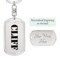 Cliff - Luxury Dog Tag Keychain