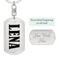 Lena v01 - Luxury Dog Tag Keychain