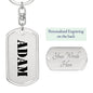 Adam - Luxury Dog Tag Keychain