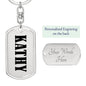 Kathy v01 - Luxury Dog Tag Keychain