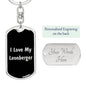 Love My Leonberger v5 - Luxury Dog Tag Keychain