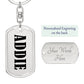 Addie v01 - Luxury Dog Tag Keychain