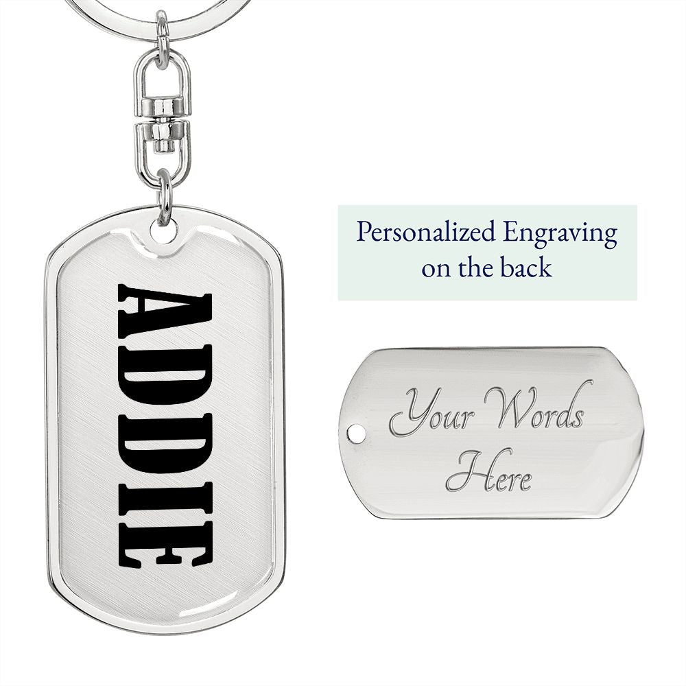 Addie v01 - Luxury Dog Tag Keychain