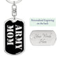 Army Mom v2 - Luxury Dog Tag Keychain