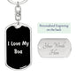 Love My Boa v2 - Luxury Dog Tag Keychain