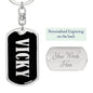 Vicky v02 - Luxury Dog Tag Keychain