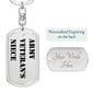 Army Veteran's Niece - Luxury Dog Tag Keychain