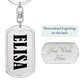 Elisa v01 - Luxury Dog Tag Keychain