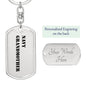 Navy Grandmother - Luxury Dog Tag Keychain