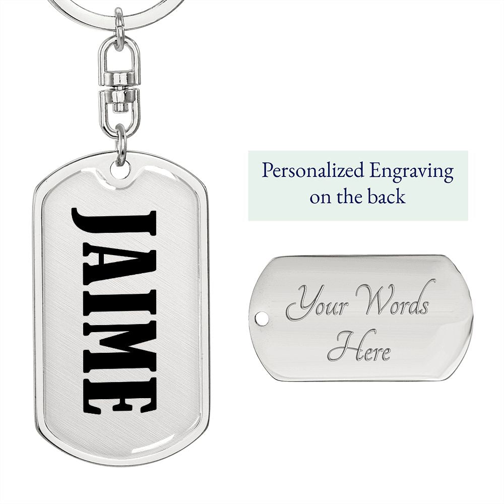 Jaime v01 - Luxury Dog Tag Keychain