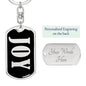 Joy v02 - Luxury Dog Tag Keychain