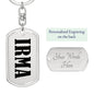 Irma v01 - Luxury Dog Tag Keychain