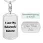 Love My Roborovski Hamster - Luxury Dog Tag Keychain