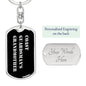 Coast Guardsman's Grandmother v2 - Luxury Dog Tag Keychain