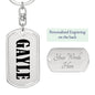 Gayle v01 - Luxury Dog Tag Keychain