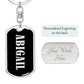 Abigail v02 - Luxury Dog Tag Keychain