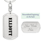 Elliott - Luxury Dog Tag Keychain