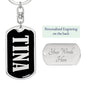 Tina v02 - Luxury Dog Tag Keychain