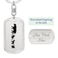 Mama Lioness With 3 Cubs - Luxury Dog Tag Keychain