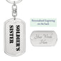 Soldier's Sister - Luxury Dog Tag Keychain