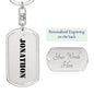 Jonathon - Luxury Dog Tag Keychain
