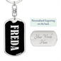 Freda v02 - Luxury Dog Tag Keychain