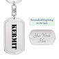 Kermit - Luxury Dog Tag Keychain