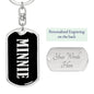 Minnie v02 - Luxury Dog Tag Keychain