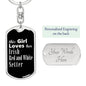 Irish Red and White Setter v2 - Luxury Dog Tag Keychain