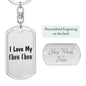 Love My Chow Chow - Luxury Dog Tag Keychain