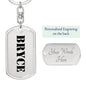 Bryce - Luxury Dog Tag Keychain