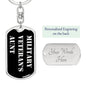 Military Veteran's Aunt v2 - Luxury Dog Tag Keychain