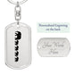 Mama Elephant With 4 Calves - Luxury Dog Tag Keychain