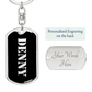 Denny v2 - Luxury Dog Tag Keychain