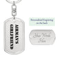 Airman's Girlfriend - Luxury Dog Tag Keychain