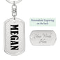 Megan v01 - Luxury Dog Tag Keychain