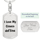 Love My Cirneco dell'Etna v4 - Luxury Dog Tag Keychain