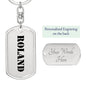 Roland - Luxury Dog Tag Keychain