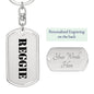 Reggie - Luxury Dog Tag Keychain