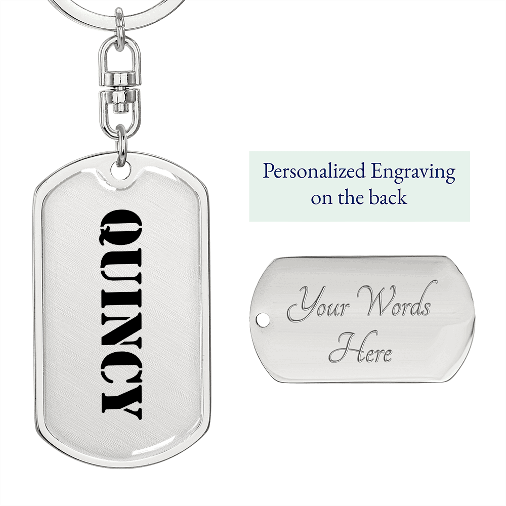 Quincy - Luxury Dog Tag Keychain